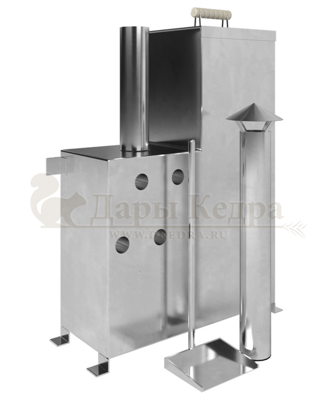 Печь погружная для купели фурако с дровяным отоплением (с циркуляционными отверстиями)