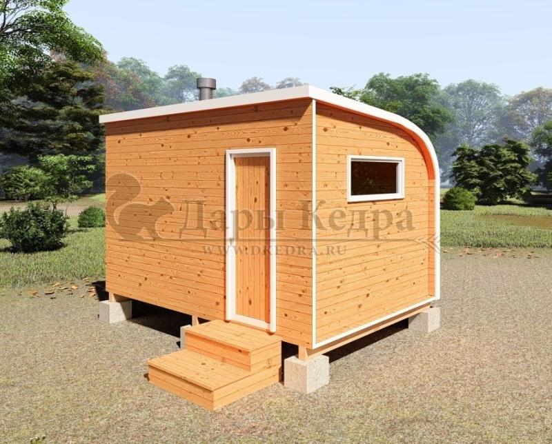 Баня «Парус» из кедра 4х2,35 м